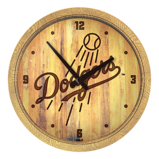 Los Angeles Dodgers: Branded "Faux" Barrel Top Clock