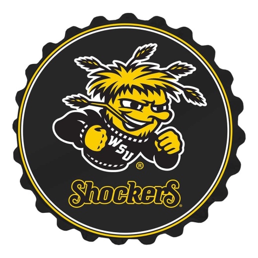 Wsu Wichita State Shockers Team Spirit Bottle Cap Wall Sign