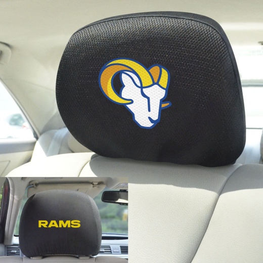 Los Angeles Rams Embroidered Head Rest Cover Set 2 Pieces