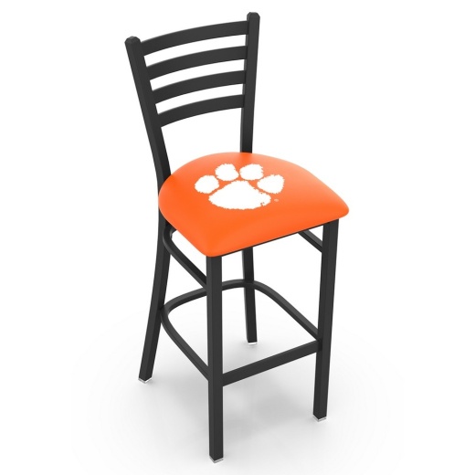 L004 Clemson 30" Stationary Bar Stool With Black Wrinkle Finish