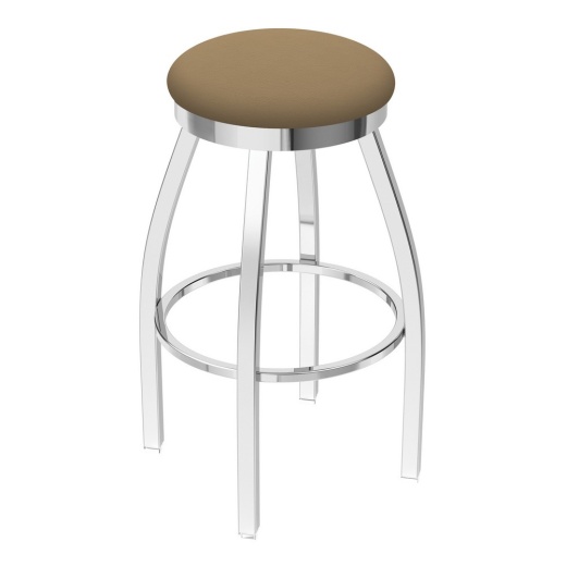 802 Misha Swivel Stool With Chrome Finish And Canter Sand Seat