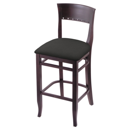 3160 30" Bar Stool With Dark Cherry Finish And Canter Iron Seat
