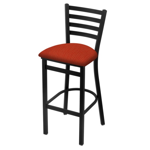 400 Stationary Stool With Black Wrinkle Finish And Graph Poppy Seat