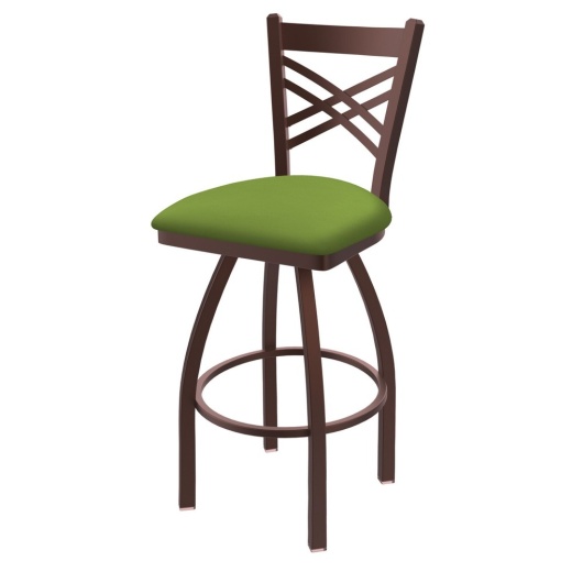 820 Catalina Swivel Stool With Bronze Finish And Canter Kiwi Green Seat