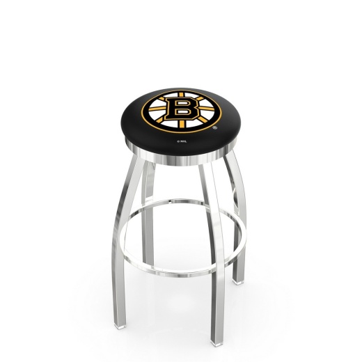 L8c2c Chrome Boston Bruins Swivel Bar Stool With Accent Ring By Holland Bar Stool Company