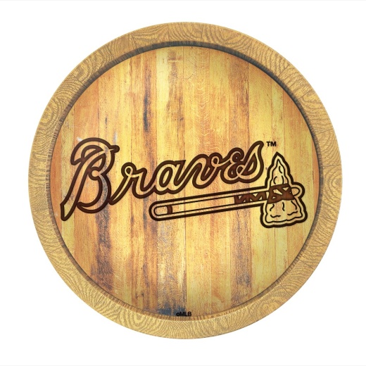 Atlanta Braves: Branded "Faux" Barrel Top Sign