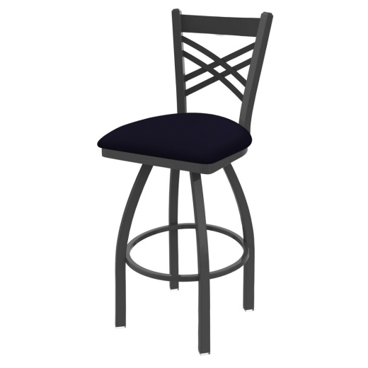 820 Catalina Swivel Stool With Pewter Finish And Canter Twilight Seat