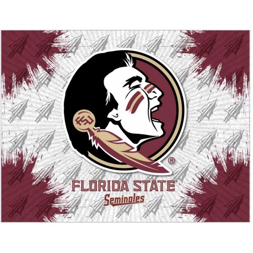 Florida State (Head) Logo Canvas By Holland Bar Stool Company