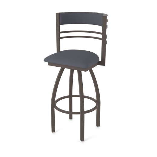 860 Hunter Swivel Stool With Bronze Finish And Canter Storm Seat And Back