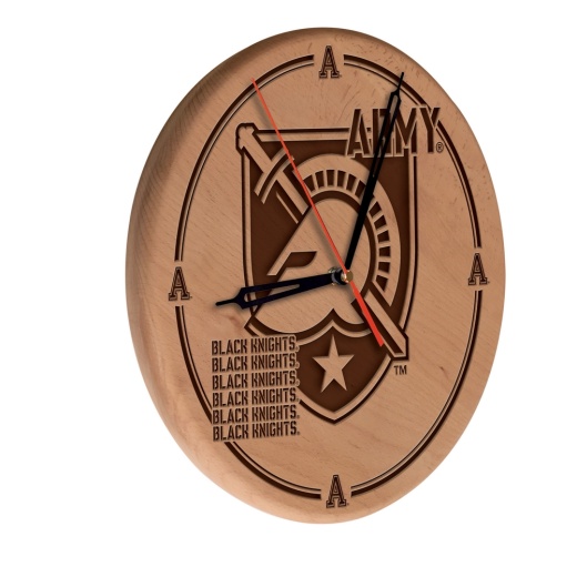 Us Military Academy (Army) Laser Engraved Wood Clock By The Holland Bar Stool Co