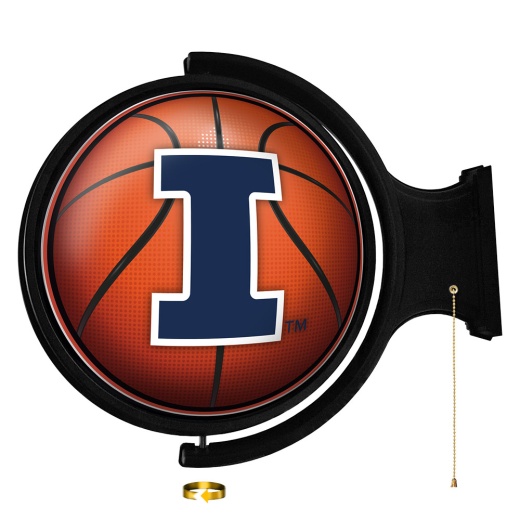 Illinois Fighting Illini: Basketball Original Round Rotating Lighted Wall Sign