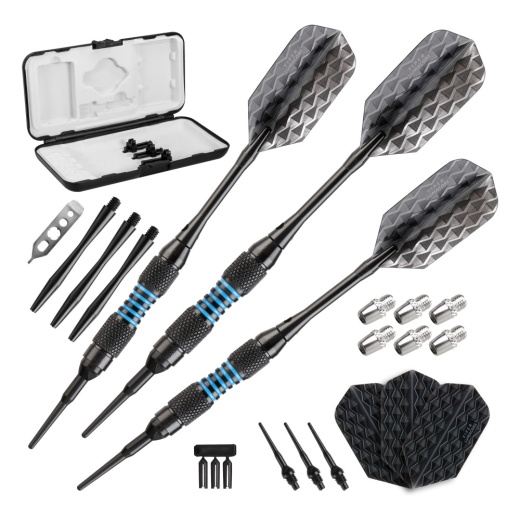 Viper Bobcat Adjustable Soft Tip Darts Blue Rings 16, 18, Or 19 Grams
