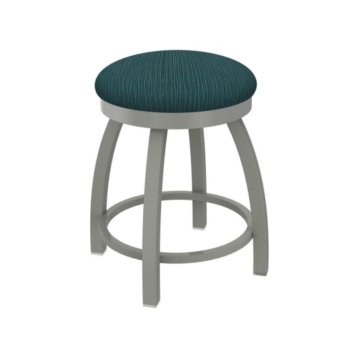 802 Misha 18" Swivel Vanity Stool With Anodized Nickel Finish And Graph Tidal Seat