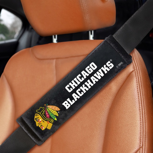Chicago Blackhawks Embroidered Seatbelt Pad 2 Pieces