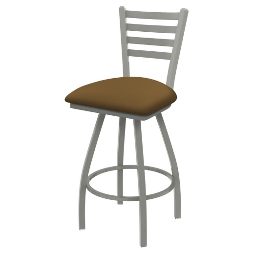 Xl 410 Jackie Swivel Stool With Anodized Nickel Finish And Canter Saddle Seat