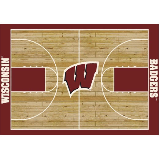 University Of Wisconsin 8X11 Courtside Rug
