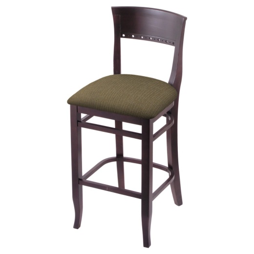 3160 25" Counter Stool With Dark Cherry Finish And Graph Cork Seat