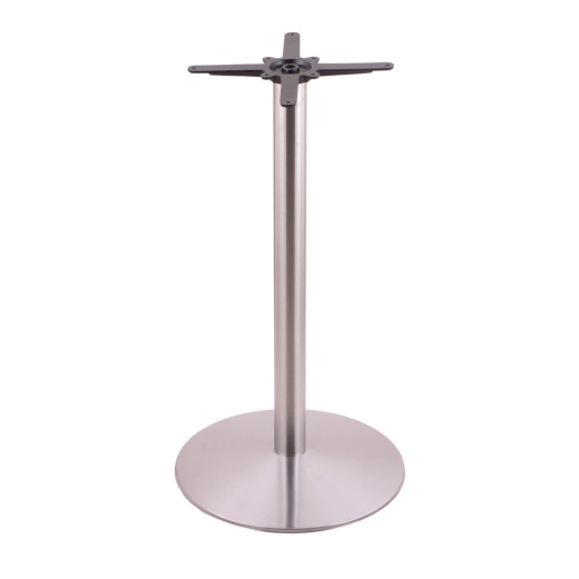 214 Stainless Cast Iron 42" Bar Height Base With 22" Diameter Round Foot By Holland Bar Stool Co