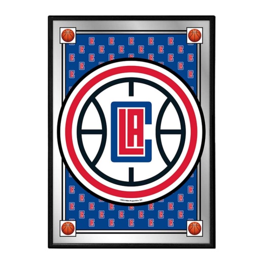 Los Angeles Clippers: Team Spirit Framed Mirrored Wall Sign Vertical