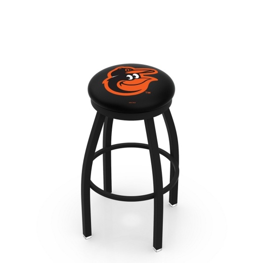 L8b2b Baltimore Orioles Swivel Stool With Black Wrinkle Finish By Hbs
