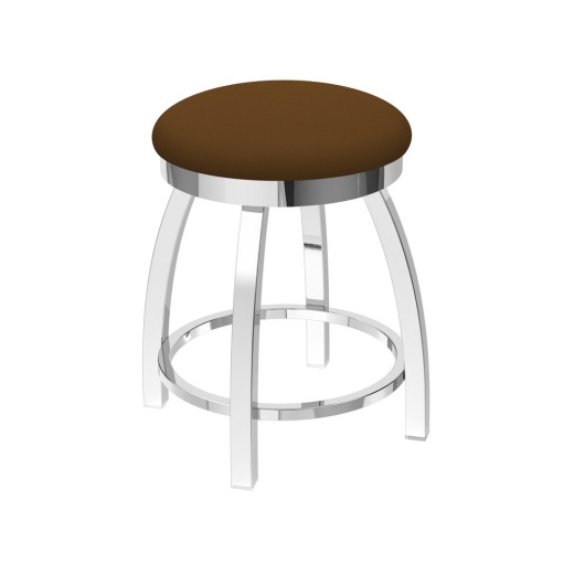 802 Misha 18" Swivel Vanity Stool With Chrome Finish And Canter Thatch Seat