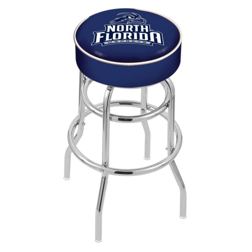 L7c1 4" North Florida Cushion Seat With Doublering Chrome Base Swivel Bar Stool By Holland Bar Stool Company
