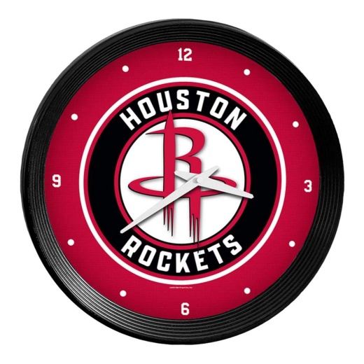 Houston Rockets: Ribbed Frame Wall Clock