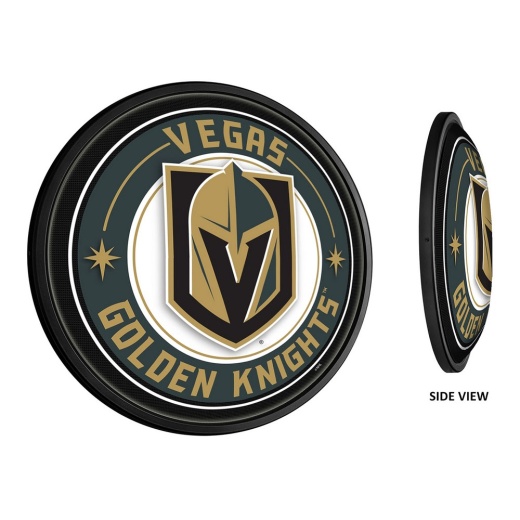 Vegas Golden Knights: Round Slimline Illuminated Wall Sign