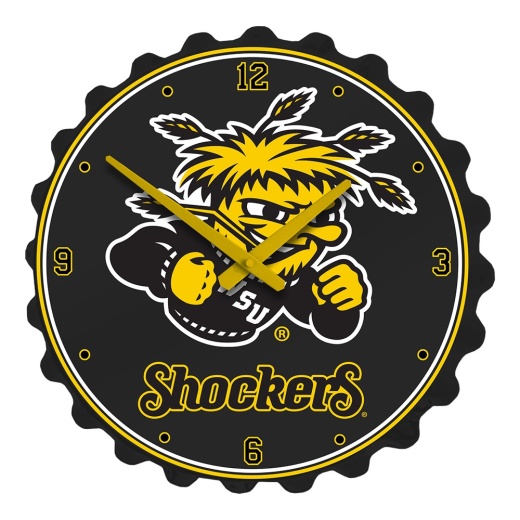 Wsu Wichita State Shockers Team Spirit Bottle Cap Wall Clock