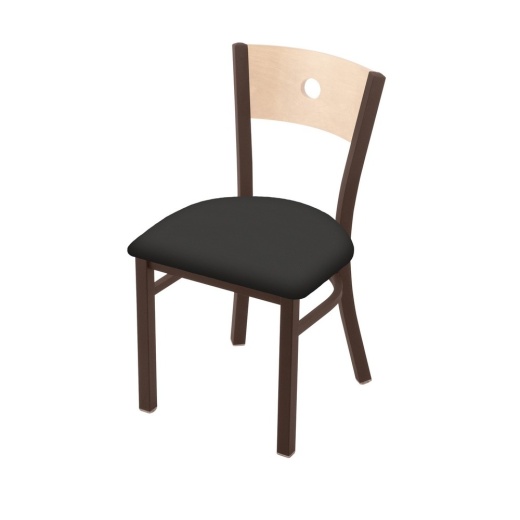630 Voltaire 18" Chair With Bronze Finish, Natural Back, And Canter Iron Seat