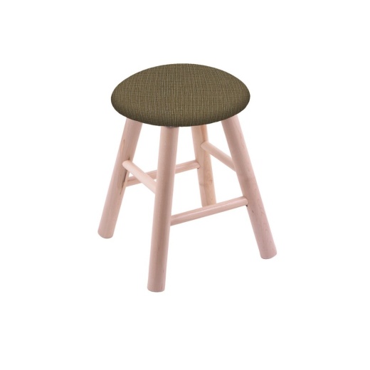 Maple Round Cushion Swivel Stool With Smooth Legs, Natural Finish, And Graph Cork Seat