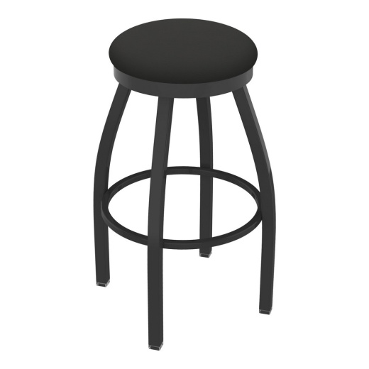 802 Misha Swivel Stool With Pewter Finish And Canter Iron Seat