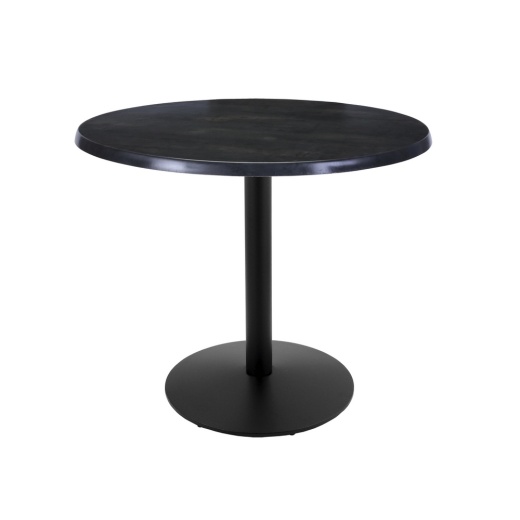 Indoor/Outdoor 36" Tall Od214 Black Table Base With 22" Diameter Foot And 36" Diameter Indoor/Outdoor Top By The Holland Bar Stool Co