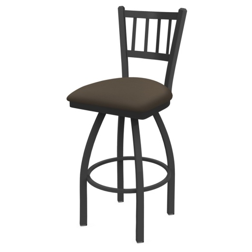 810 Contessa Swivel Stool With Pewter Finish And Canter Earth Seat