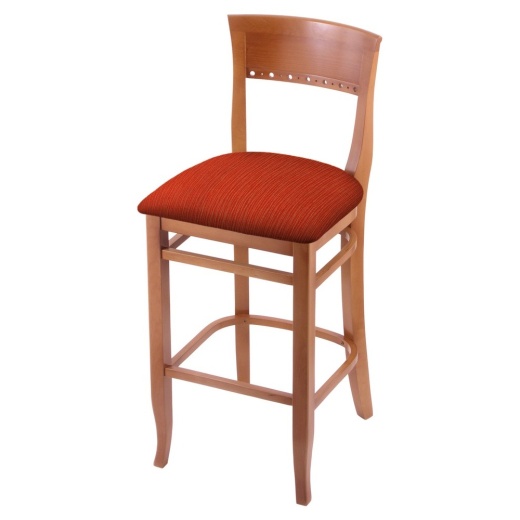 3160 25" Counter Stool With Medium Finish And Graph Poppy Seat
