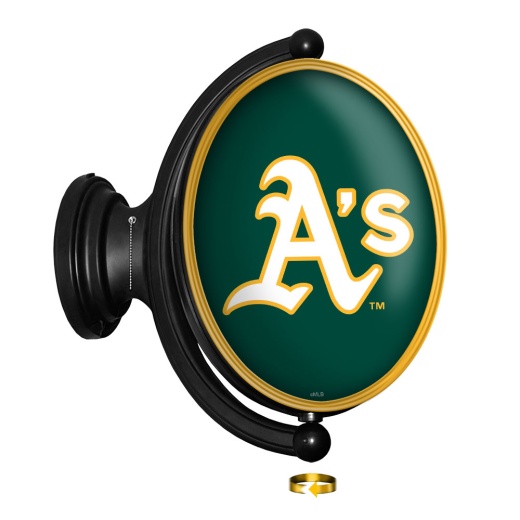 Oakland Athletics: Original Oval Rotating Lighted Wall Sign