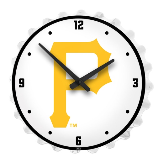Pittsburgh Pirates: Logo Bottle Cap Lighted Wall Clock