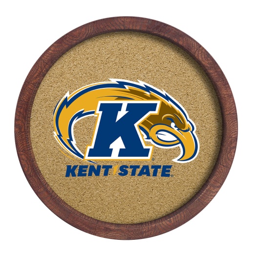 Kent State Golden Flashes: "Faux" Barrel Framed Cork Board