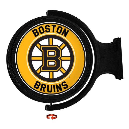 Boston Bruins: Original Round Illuminated Rotating Wall Sign