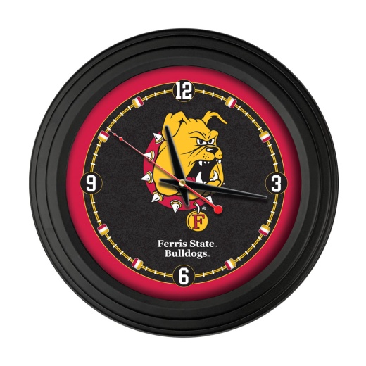 Ferris State University 15" Traditional Wall Clock By Holland Bar Stool Co