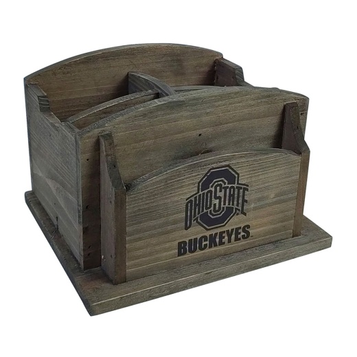 Ohio State Rustic Desk Organizer
