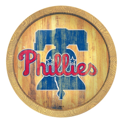 Philadelphia Phillies: Weathered "Faux" Barrel Top Sign