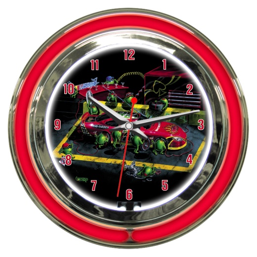 Michael Godard Nasbar Neon Clock 14"