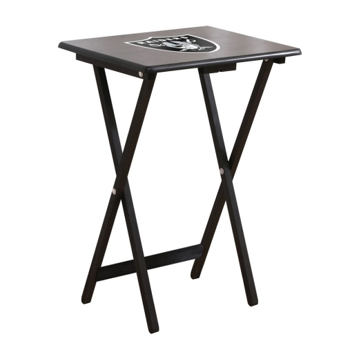 Las Vegas Raiders 4 Tv Trays With Stand