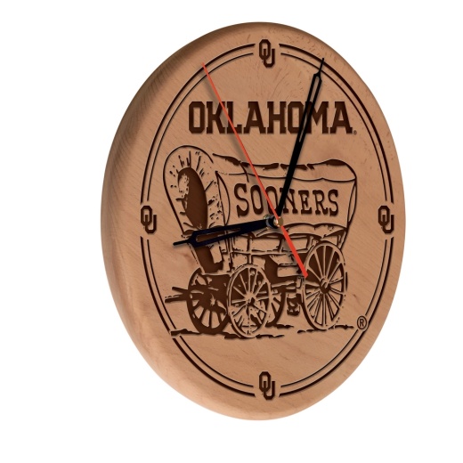 Oklahoma Laser Engraved Wood Clock By The Holland Bar Stool Co
