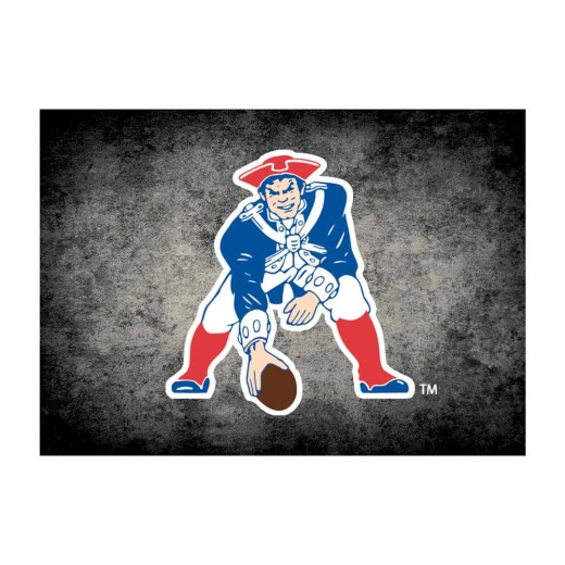 Vintage England Patriots 6X8 Distressed Rug