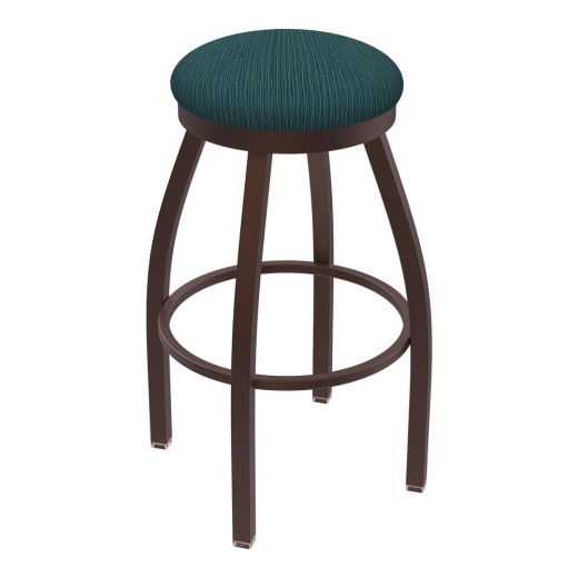 802 Misha Swivel Stool With Bronze Finish And Graph Tidal Seat