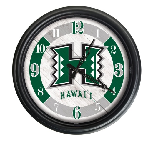 University Of Hawaii Indoor/Outdoor Led Wall Clock By Holland Bar Stool Co