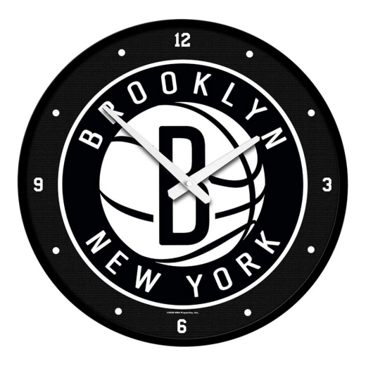 Brooklyn Nets: Modern Disc Wall Clock