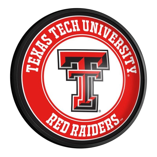 Texas Tech Red Raiders Slimline Illuminated Team Spirit Wall Signround